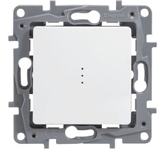 ETIKA  модуль Выключатель 1кл. с подсвет. винты  10А белый (10шт) 672203