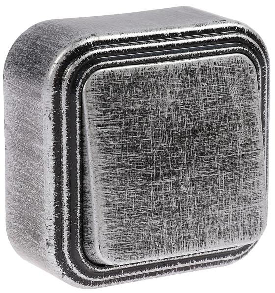 Выключатель 1-кл. откр. уст. VA 16-131-ЧС (пластик) черный под серебро(80)