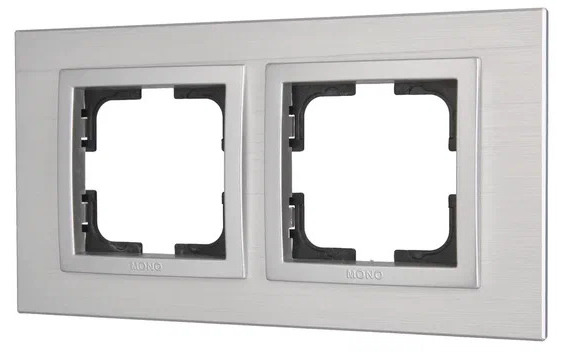 Style Рамка 2-я Серебристая Алюминиевая  (1/5)