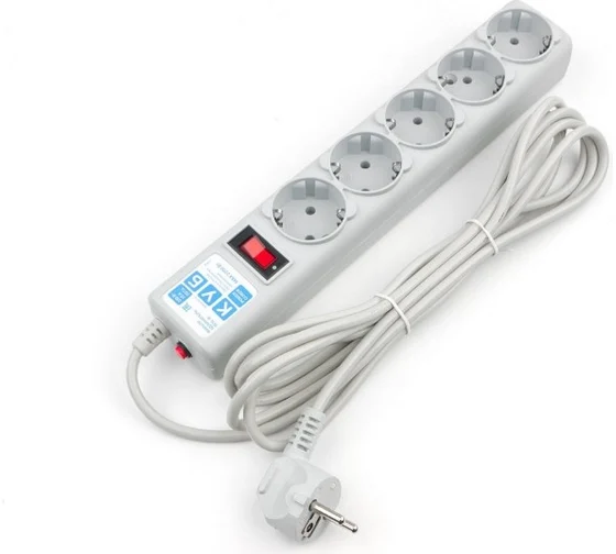 Power Cube Сетевой фильтр PC 5м 5р, сер. 10А/2,2кВт