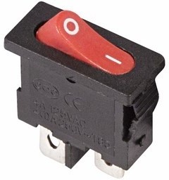 Выключатель клавишный 250V 6А (2с) ON-OFF красный  Mini  (RWB-103, SC-766, MRS-101-5)  REXANT   (10)