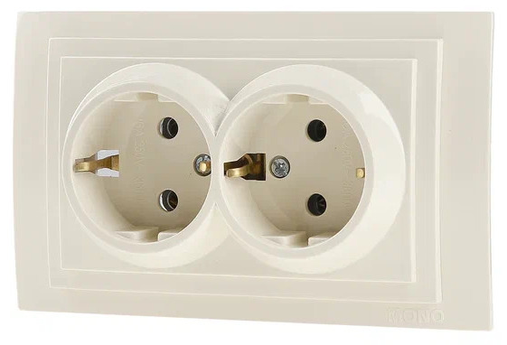 Розетка MONO Larissa 16 А 250 В Крем 103-171704-120 (5)