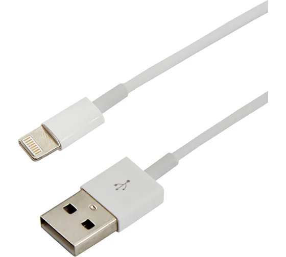 USB кабель для iPhone 5/6/7 моделей original copy 1:1 белый REXANT