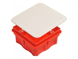HEGEL  КР 1101  Коробка монтажная разветвительная  для сплошных стен квадратная с крышкой (91 шт)