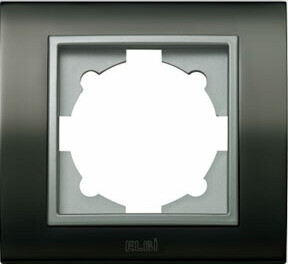 ZENA Platin Рамка 1-я черный жемчуг/мет.серый контур  500-073310-271