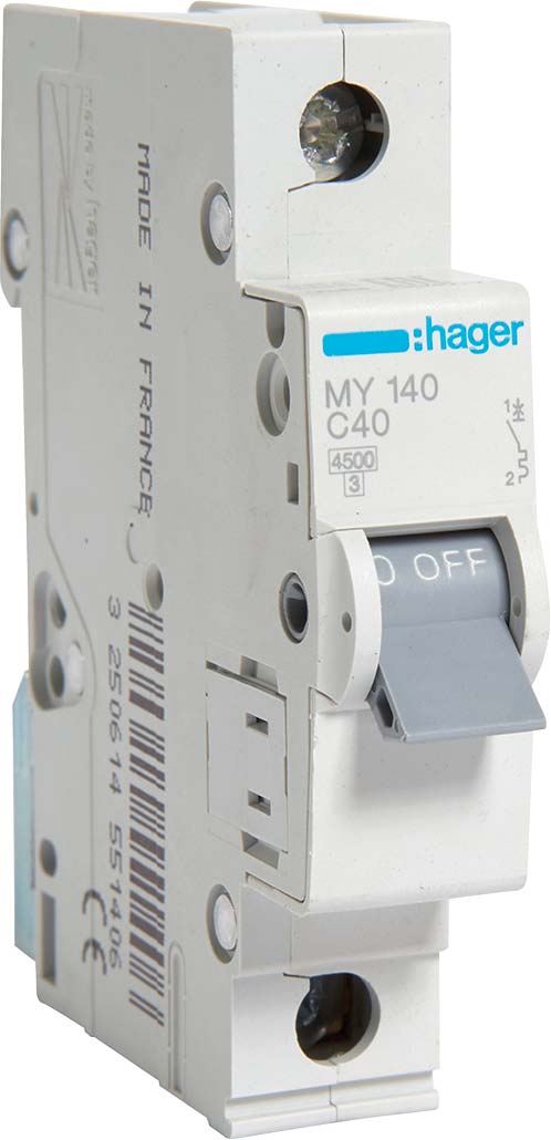 Hager Автоматический выключатель 1P 4.5kA C-40A 1M