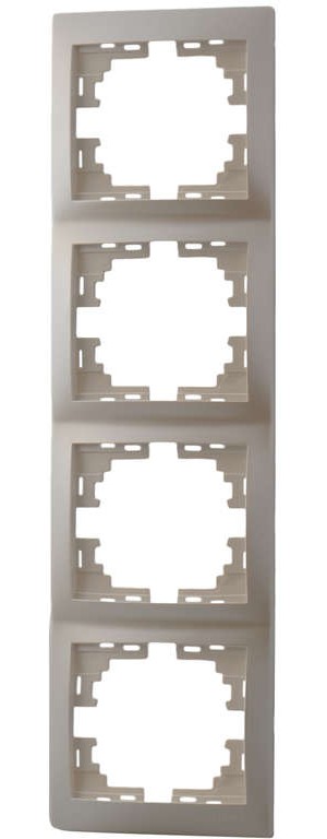 MIRA Рамка 4-я вертикальная  жемчужно-белый перламутр  (3030)