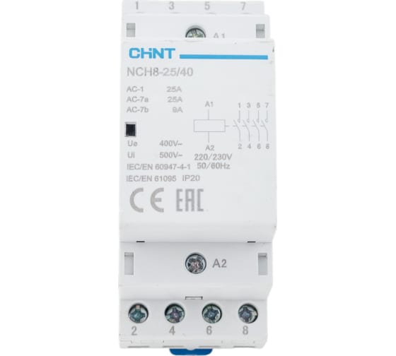 Контактор модульный NCH8-25/40 25A  4НО  AC220/230В 50Гц (R) (CHINT) (6)