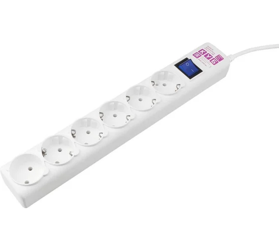 Power Cube Сетевой фильтр PC 0,5м х 6гн., бел. 16А/3,5кВт