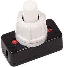 Выключатель-кнопка 250V 1А (2с) ON-OFF  белый  (PBS-17A2) (для настольной лампы)  REXANT (10)