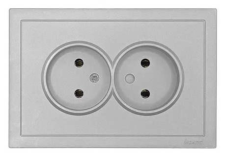 Розетка LEZARD ZIMA Серый матовый 704-7400-127BQC (10шт/120шт)