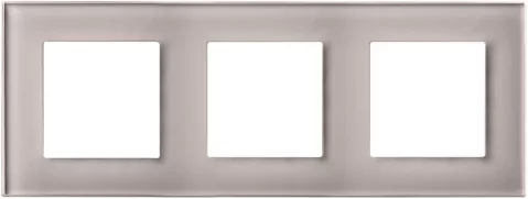 Рамка трехпостовая горизонтальная/вертикальная стеклянная светло-дымчатая глянцевая Эстетика GL-P103