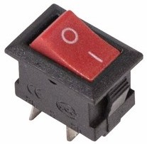 Выключатель клавишный 250V 3А (2с) ON-OFF красный  Micro  (RWB-101)  REXANT   (10)