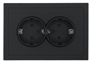 Розетка LEZARD ZIMA Черный бархат 704-4200-127BQC (10шт/120шт)