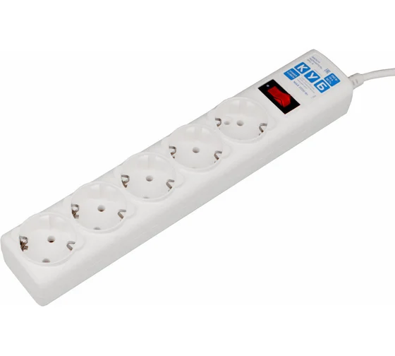 Power Cube Сетевой фильтр PC 5м 5р, бел. 10А/2,2кВт