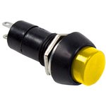 Выключатель-кнопка  250V 1А (2с) (ON)-OFF  Б/Фикс  желтая  REXANT (10)