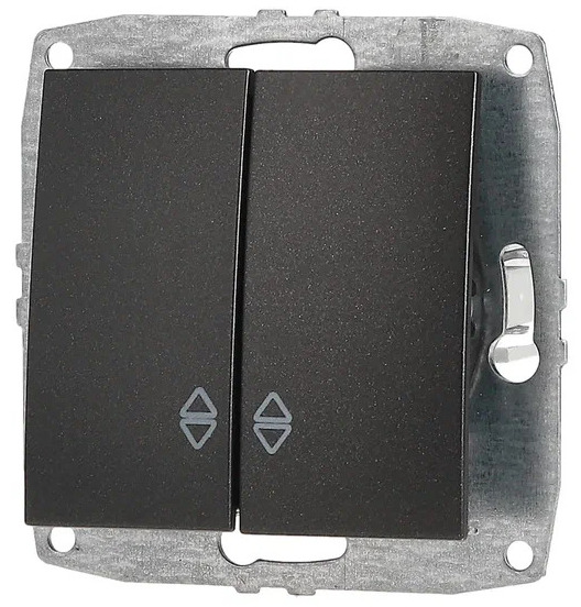 L / D Механизм  Выкл. 2 кл. прох. Графит  (12)