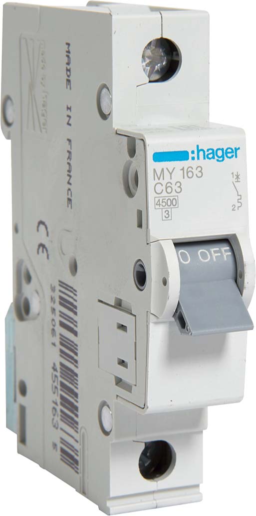 Hager Автоматический выключатель 1P 4.5kA С-63A 1M