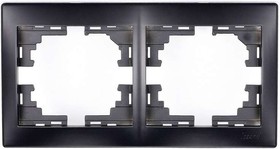 MIRA Рамка 2-ая горизонтальная чёрный бархат (4200)