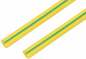 Термоусадочная трубка REXANT 30,0/15,0 мм, желто-зеленая, упаковка 10 шт. по 1 м