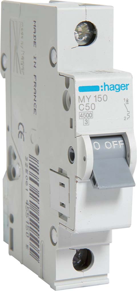 Hager Автоматический выключатель 1P 4.5kA С-50A 1M