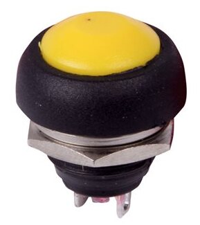 Выключатель-кнопка  250V 1А (2с) OFF-(ON)  Б/Фикс  желтая  Micro  REXANT (50)