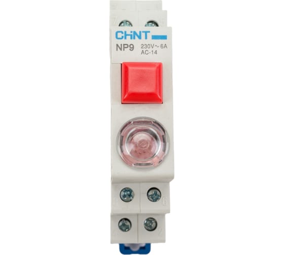 Кнопка модульная NP9-12D3/2 с подсветкой, 1НО+2НЗ, AC/DC230В, красная(CHINT)  (12)