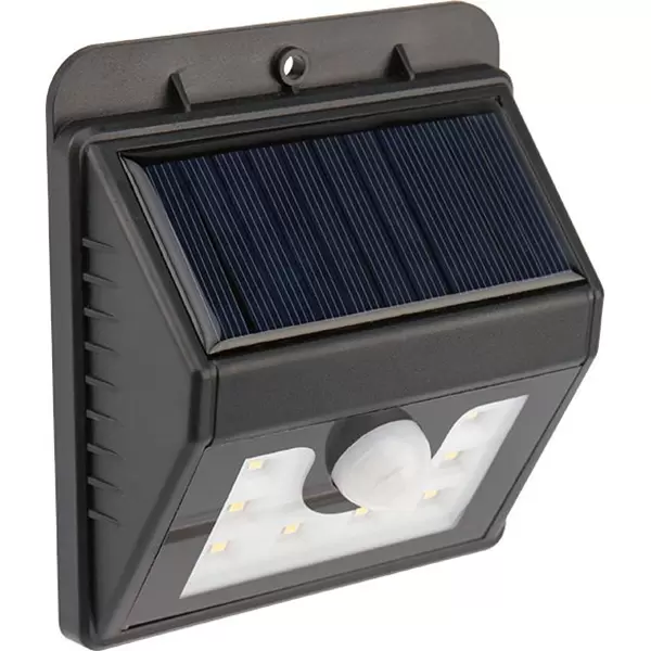 LED светильник настенный на солнечных батареях с датчиком движения, 8 LED