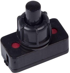 Выключатель-кнопка 250V 1А (2с) ON-OFF  черный  (PBS-17A2) (для настольной лампы)  REXANT (10)