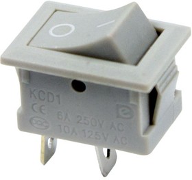 Выключатель клавишный 250V 6А (2с) ON-OFF серый  Mini  REXANT   (10)