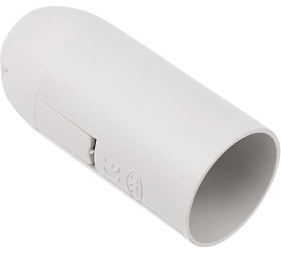 Патрон пластиковый термостойкий подвесной Е14 белый c этикеткой REXANT