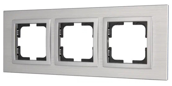 Style Рамка 3-я Серебристая Алюминиевая  (1/5)