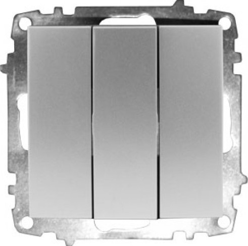 ZENA модуль Выключатель 3 кл. мет.серый