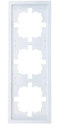 ZIMA Рамка 3-ая горизонтальная б/вст белая (10шт/120шт) 