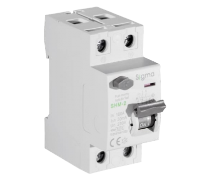 Выключатель дифференциального тока ВДТ (УЗО) AC 2P 30mA 6kA 100A SIGMA ELEKTRIK