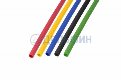 Набор термоусадочной трубки REXANT 4,0/2,0 мм, пять цветов, упаковка 50 шт. по 1 м