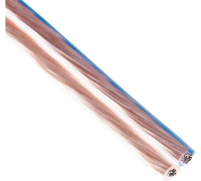 Кабель акустический 2х1,50 мм² прозрачный BLUELINE (м. бухта 20 м) REXANT