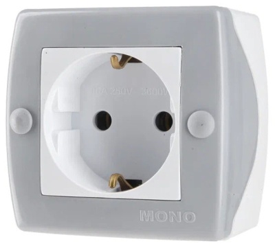 Розетка MONO OCTANS 16 А 250 В Серый 104-020007-117 (12)