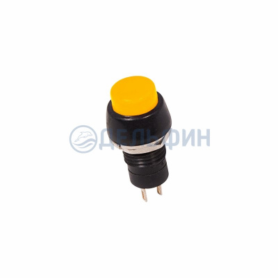 Выключатель-кнопка  250V 1А (2с) (ON)-OFF  Б/Фикс  желтая  Micro  REXANT (10
