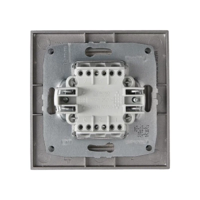 L / D Механизм  Выкл. 1 кл. с подсв. Антрацит  (12)