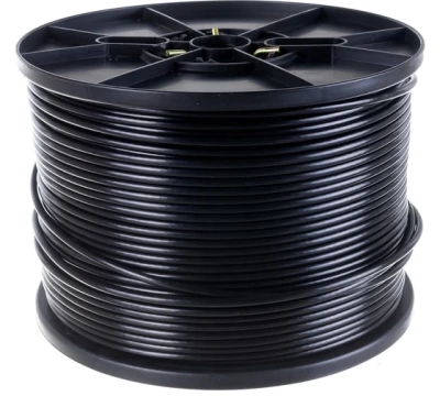 Кабель коаксиальный REXANT RG-6U, 75 Ом, CCS/Al/Al, 64%, бухта 305 м, черный OUTDOOR