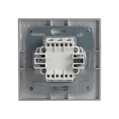 L / D Механизм  Выкл. 1 кл. прох. Серебро  (12)