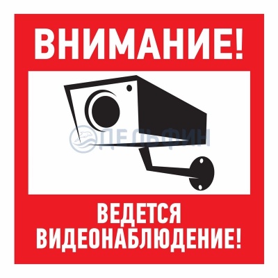 Эвакуационный знак "Внимание, ведётся видеонаблюдение"100*100 мм Rexant