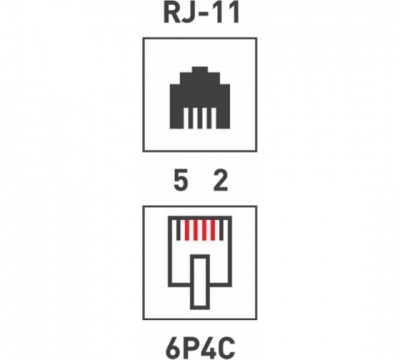 Телефонный проходник (гнездо-гнездо) 6P-4C  REXANT (50)