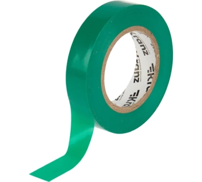 KRANZ Изолента ПВХ 0.13х15 мм, 20 м, зеленая (10 шт./уп.)