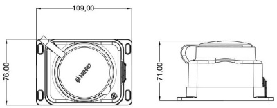 NE-AD Колодка штепсельная 1-гн. с/з 16А IP44 (каучук) (16) 