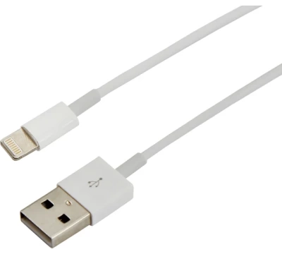 USB кабель для iPhone 5/6/7 моделей ОРИГИНАЛ (чип MFI) 1М белый REXANT