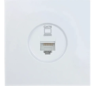 ZIMA Розетка компьютерная RJ45, кат. 6A,  белая (10шт/120шт)