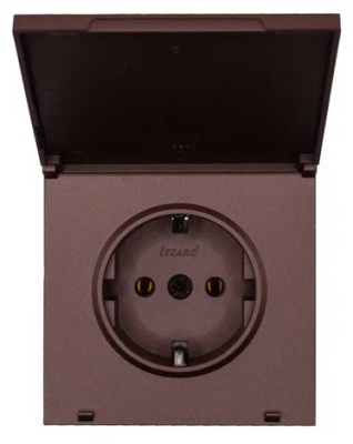 Розетка LEZARD ZIMA Шоколад 704-7388-123BQC (10шт/120шт)