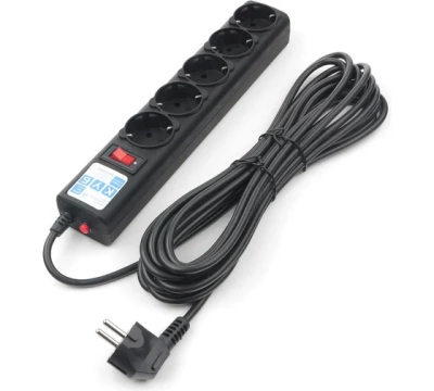 Power Cube Сетевой фильтр PC 3м 5р, черный графит 10А/2,2кВт